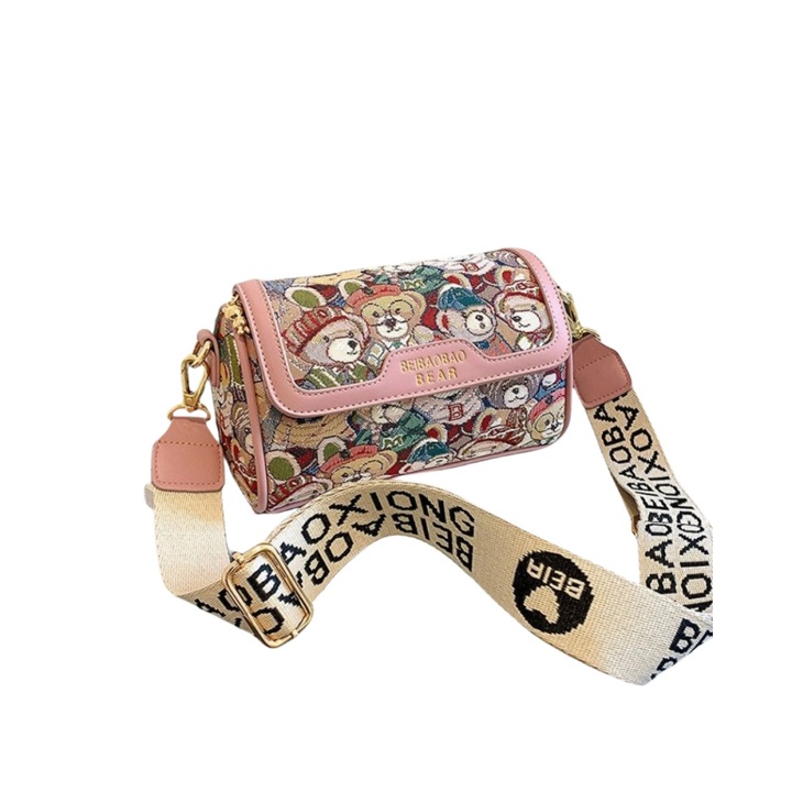 OEM Női válltáska, ökológiai bőr/poliészter, többszínű