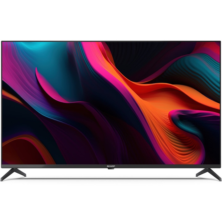 Телевизор Sharp, 43GL4260, 43" LED Google TV, 4K Ultra HD 3840x2160 Frameless, AQUOS, 1 000 000:1, DVB-T/T2/C/S/S2, Active Motion 1000, HDR10, Dolby Atmos, Dolby Vision, Черен