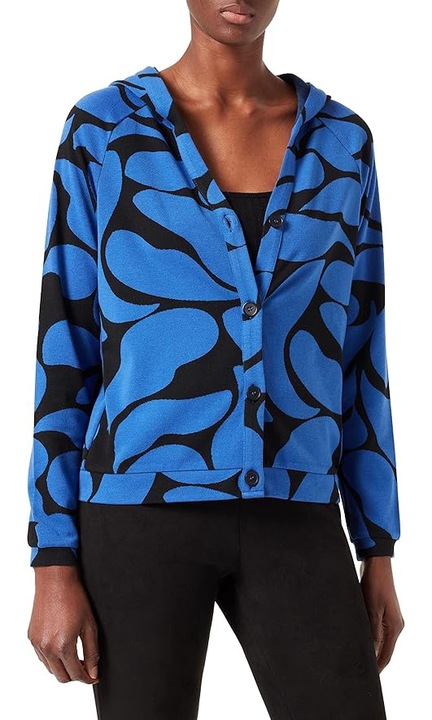 Noi kardigan, Street One, kek es fekete, Fekete/Kék, 44