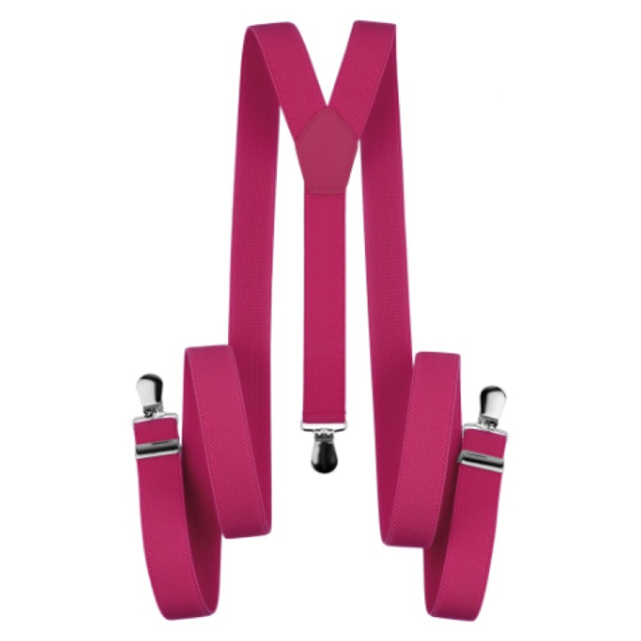 Bretele dama, inchizatori metalice, 1, 5cm, Fucsia