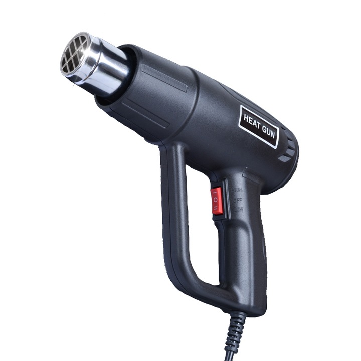 Тежък топлинен пистолет, 2000 W, 300℃-600℃, черен
