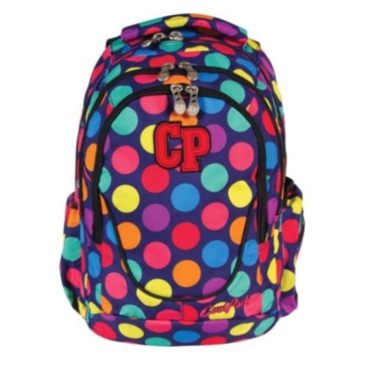 Rucsac tineret Coolpack Simple, multicolor, 2 compartimente, reflectorizant, 45x38x26cm