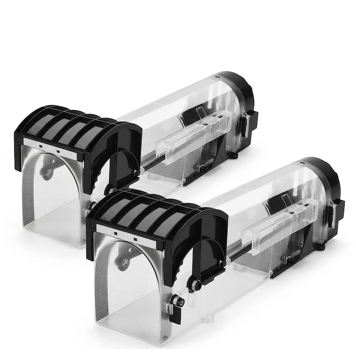 Set 2 Capcane Soareci si Sobolani SUPER TRENDS®, Tip Cursa Inteligenta Tunel, Materiale Durabile, Interior/Exterior