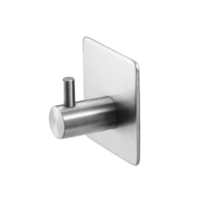 Set de 3 Cleme pentru Prosoape Autoadezive, din Otel Inoxidabil, ZUNTO, Argintiu