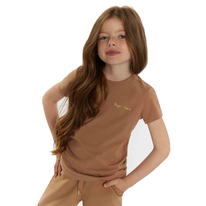 Lány póló TUP TUP, pamut, többféle színben és méretben, Bézs
