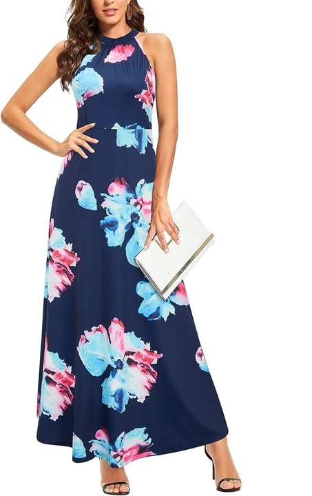 Дамска макси рокля STYLEWORD, флорален принт, многоцветна, размер XL