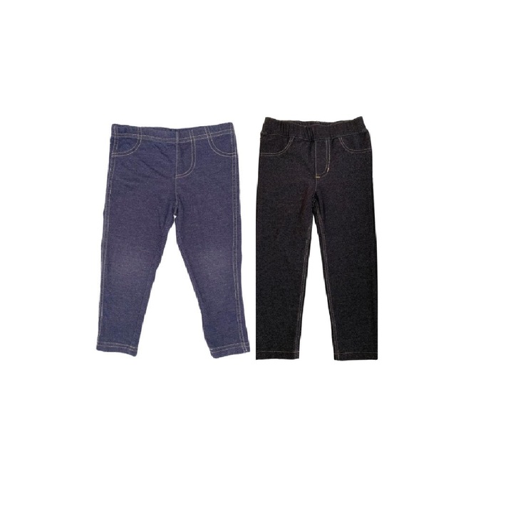 Gyerek harisnya 2 db-os szett, kék és fekete, 150-es méret, 11-12 év