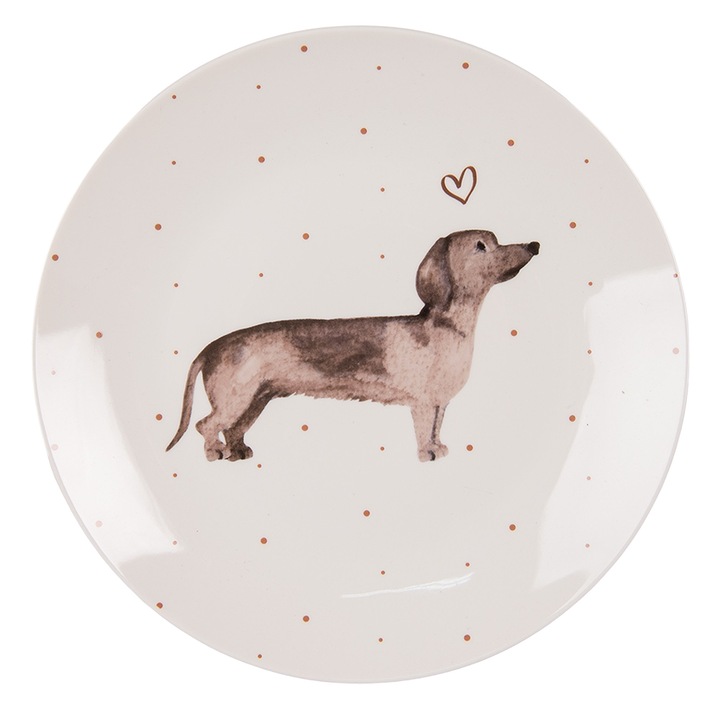 8 db Catelus porcelántányér készlet 20x2 cm