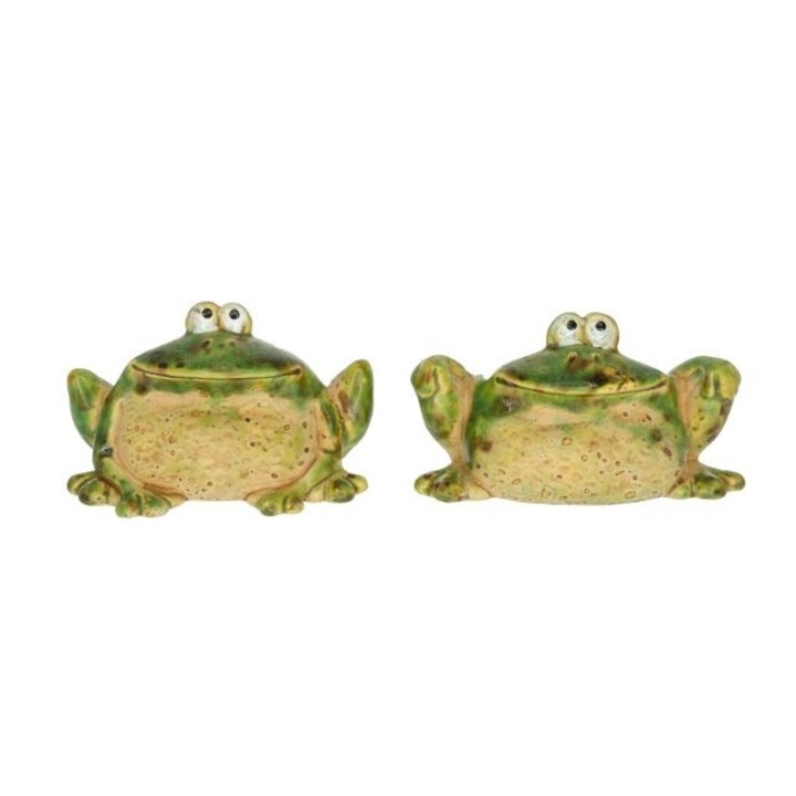 Accesorii decorative, Broasca, Ceramic, Verde