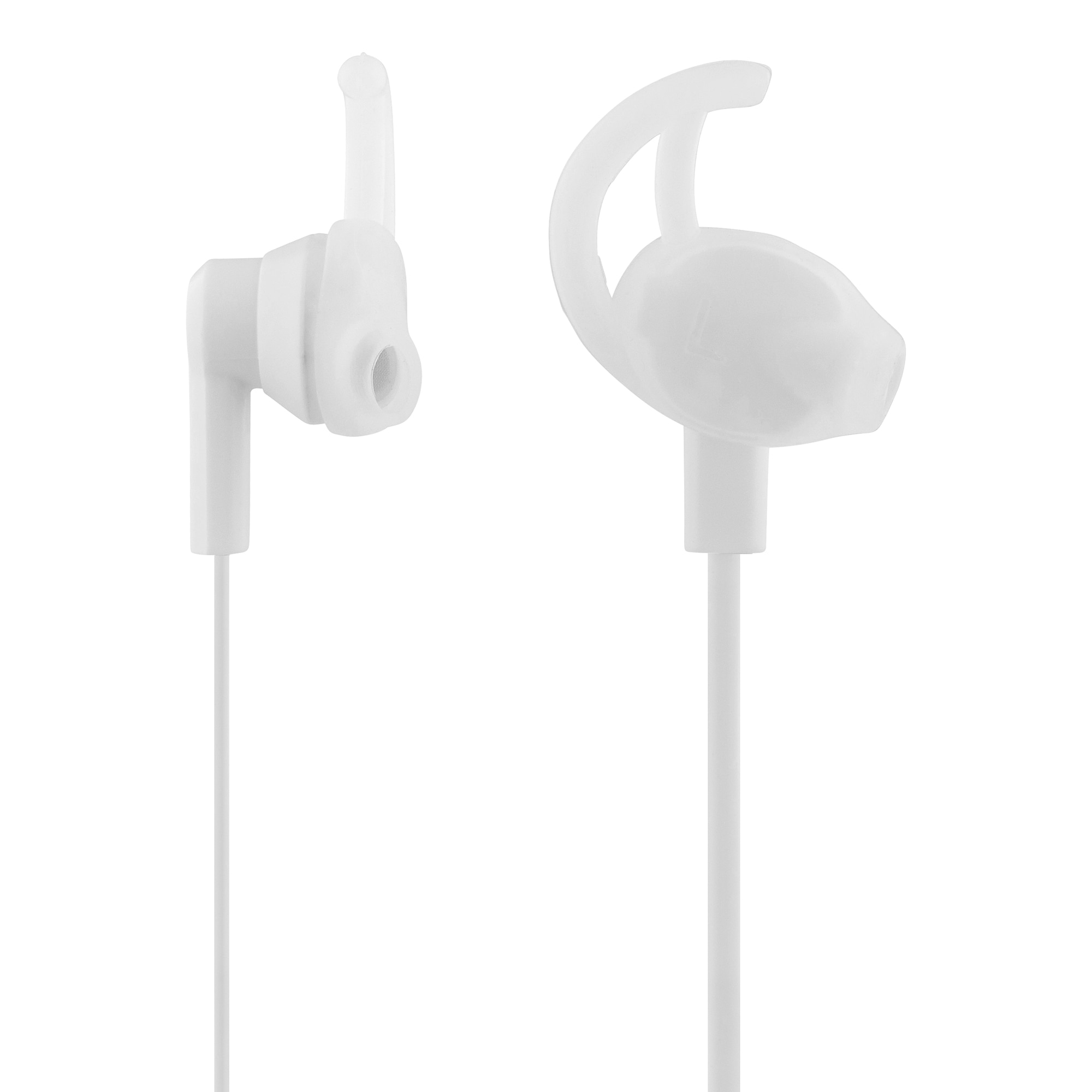 Casti sport in-ear STREETZ E120 cu telecomanda pe fir, mufa 3, 5mm, microfon, alb