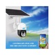 Napelemes megfigyelőkamera, 4G SIM, 5MP, FullHD, vízálló, LTE kültéri napelemes CCTV PTZ kamera, fehér