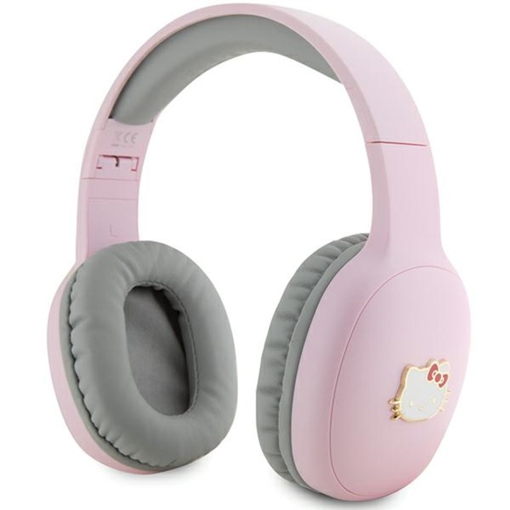 Fülre helyezhető fejhallgató Hello Kittyvel, Bluetooth, rózsaszín