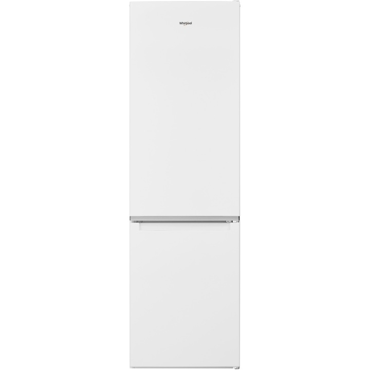 Whirlpool W5 921E W kombinált hűtő, Less Frost, 6th sense technológia, Stop Frost, Elektronikus vezérlés, E energiaosztály, 372 l, M 201,3 cm, Fehér