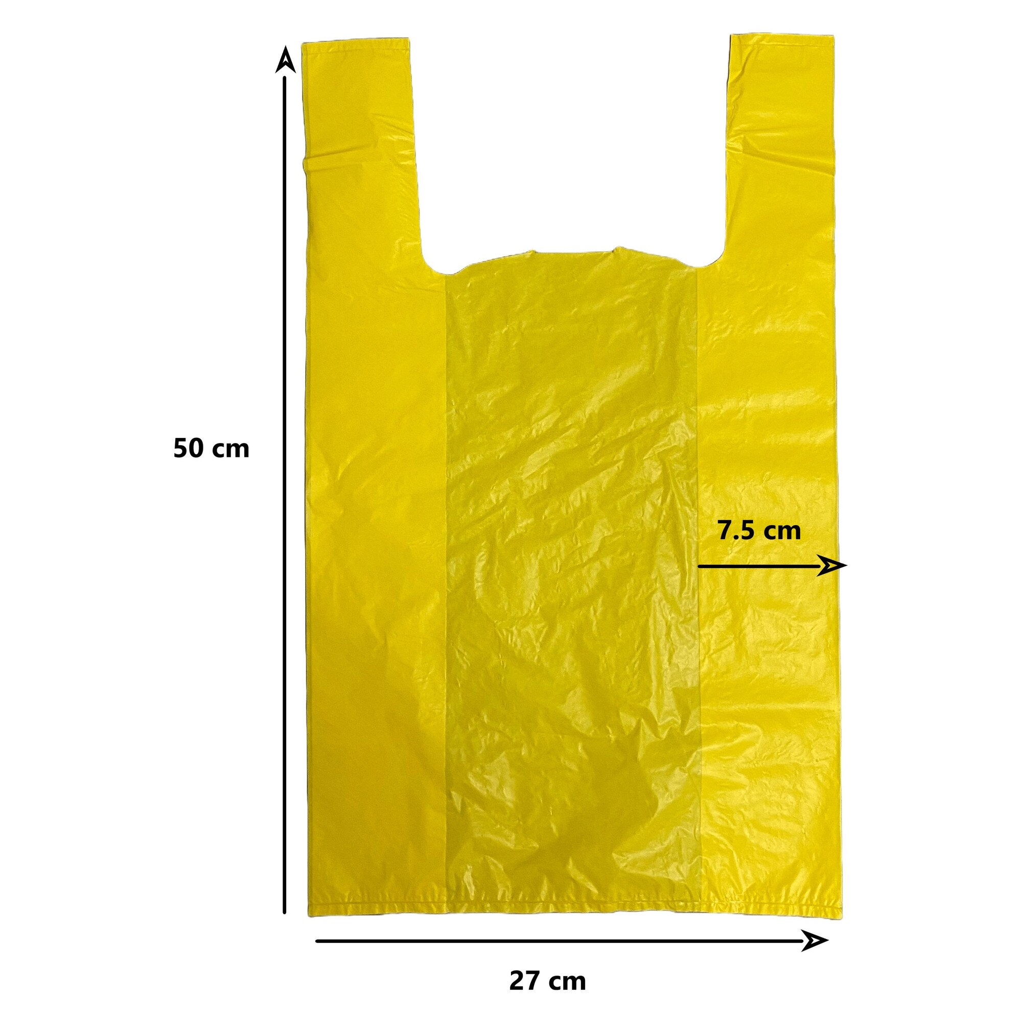 Set 50 bucati, Punga Plastic Reciclat, tip Maieu, 270x500 mm