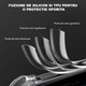 Set Husa Antisoc FONIX si Folie de Silicon compatibila cu Oppo Reno 5 Lite, Ultra Slim, Anti-ingalbenire, Silicone, Military Grade Protection, Transparenta