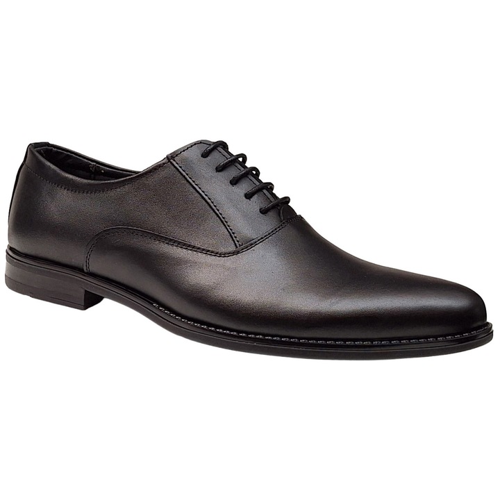 Pantofi barbati eleganti din piele naturala, Negru, Enzo - GKR84N - Marimea 45