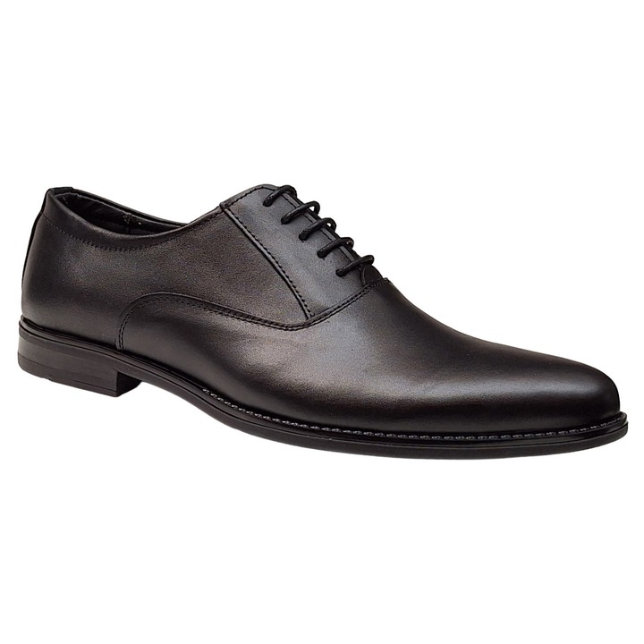 Pantofi barbati eleganti din piele naturala, Negru, Enzo - GKR84N - Marimea 37
