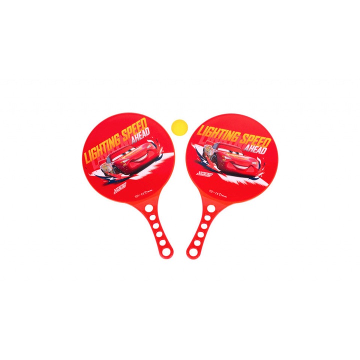 Set palete cu minge de tenis, Iron Man, Rosu pentru copii de 3 ani+