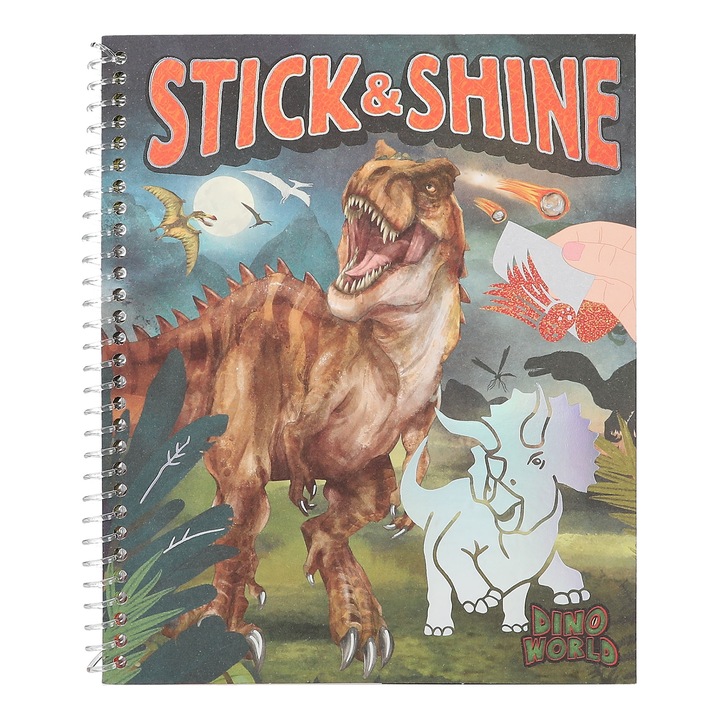 Stick & Shine Dino World Activity Book