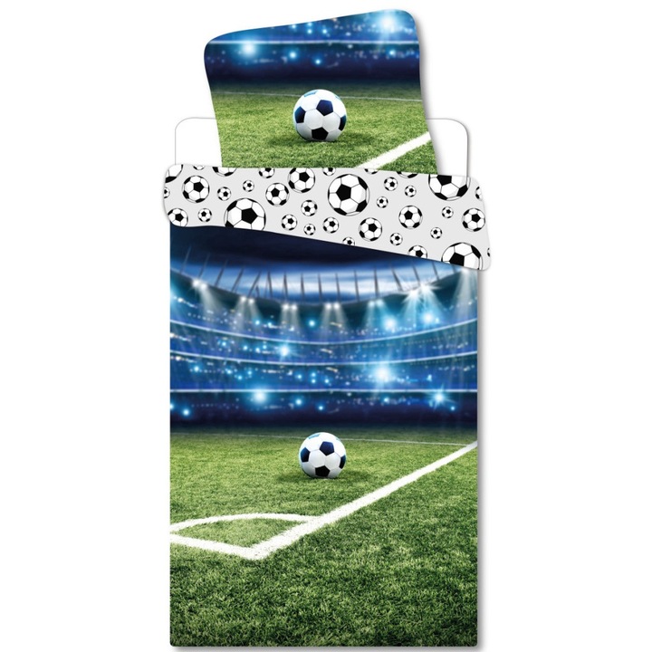 Lenjerie de pat fotbal stadion 100x135cm 40x60cm