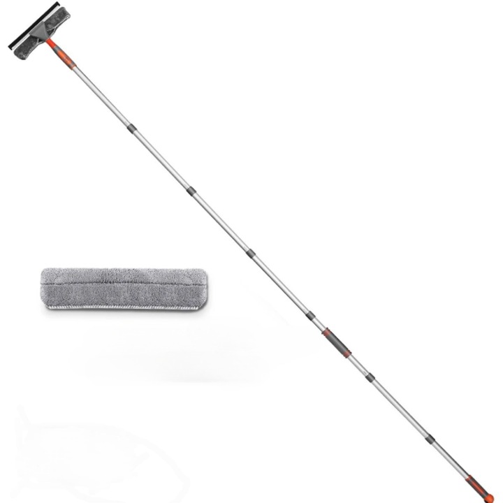 Stergator de geamuri, cu pulverizator apa, suprafete impecabil de curate, pentru exterior si interior, extensibil 165cm, 27 x 6 cm - WINDCLEAN