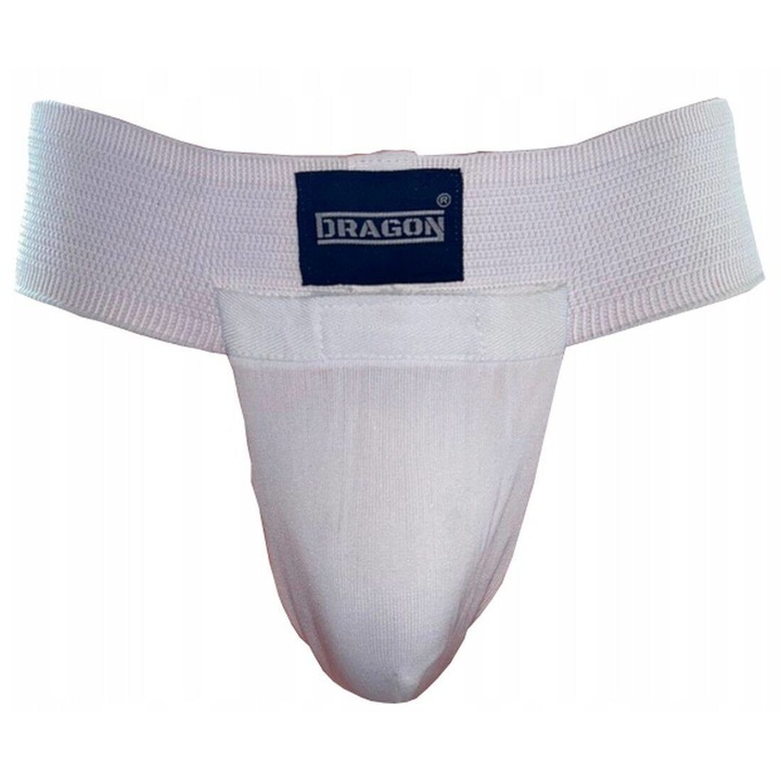 Sárkány lágyékvédő nadrágtartó, poliészter, fehér, S