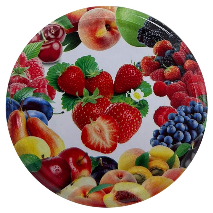 Csavaros kupak készlet, Danros, Strawberry fruits, F82, Fém, 20 db