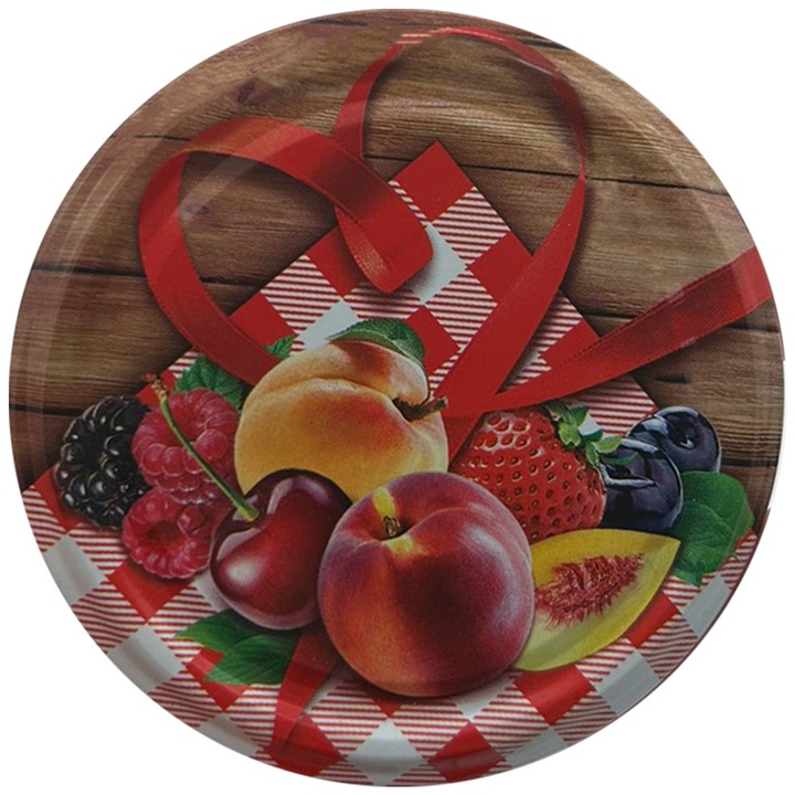 Set capace cu filet, Danros, Fruits A3, F82, Metal, 20 buc