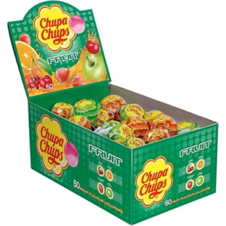 Acadele Chupa Chups cu fructe 12 g, 50 bucati