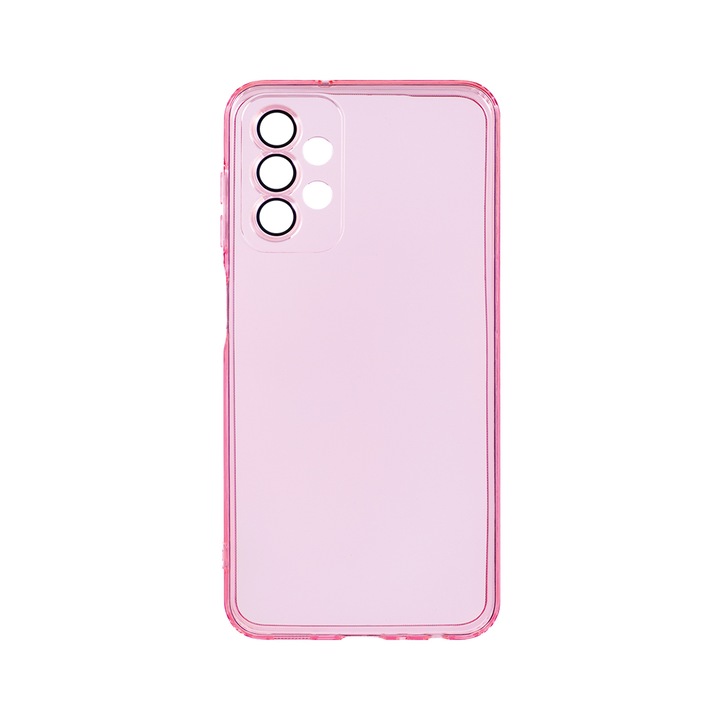 Силиконов калъф BestCase за Samsung Galaxy A13 4G, Slim Clear Silicon, Camera Protection, Pink/Transparent