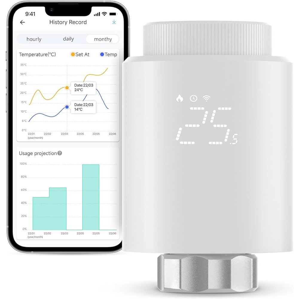 Термостатичен вентил за радиатор SONOFF, ZigBee - eMAG.bg