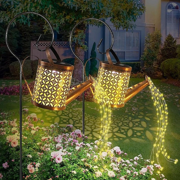 Lampa solara, STELS, Impermeabil, Metal, Negru