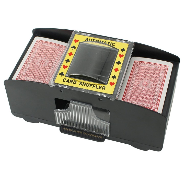 Card Shuffler 1-2 pachete Card Shuffler USB/baterie Automata card Shuffler Card Shuffler Potrivit pentru UNO Texas Hold'em Poker Family Card Game Blackjack Family Party Club Game
