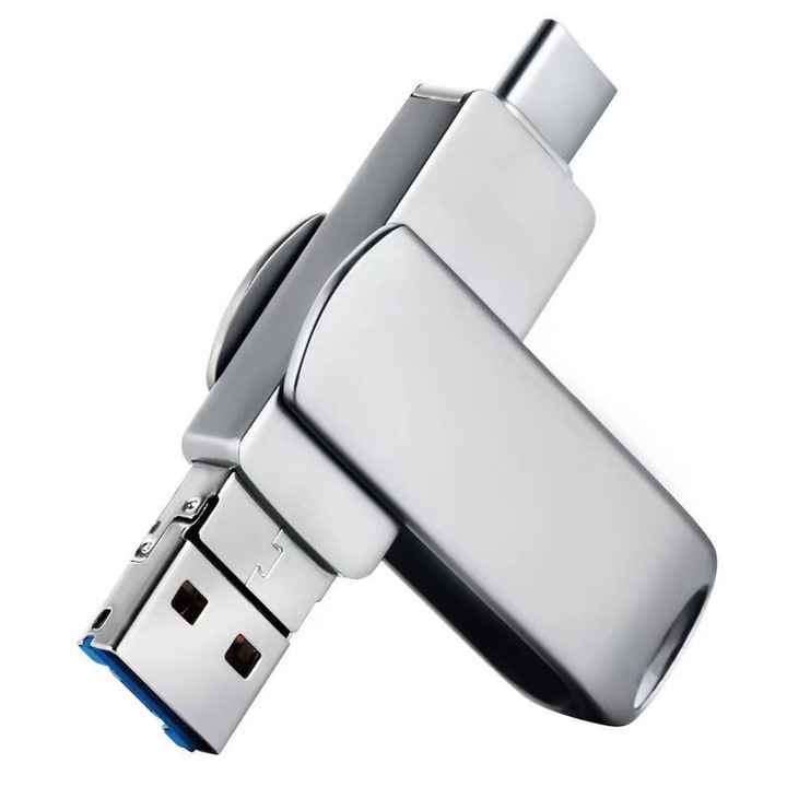 Unitate USB C, 64 GB, Pentru telefon, Argintiu