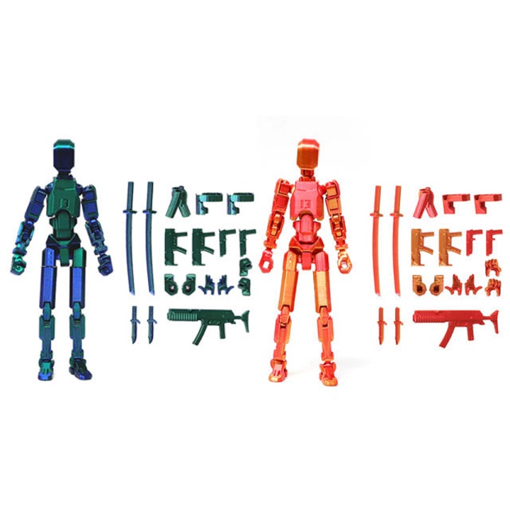 Играчка робот, WEPZSXO, пластмаса, червено/зелено