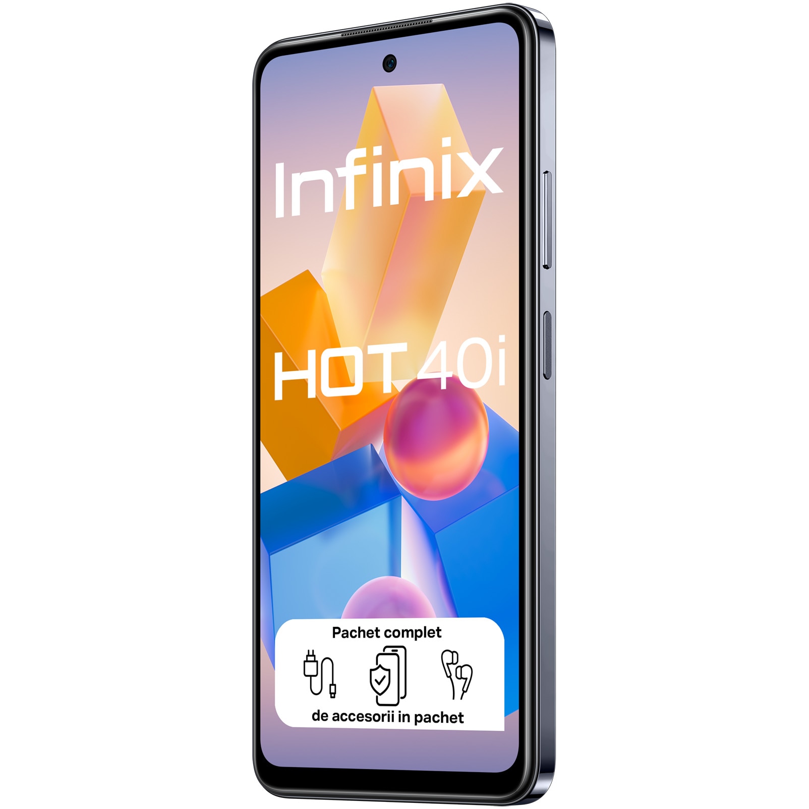 Telefon mobil Infinix HOT 40i, 8GB RAM, 256GB, 4G, Starlit Black