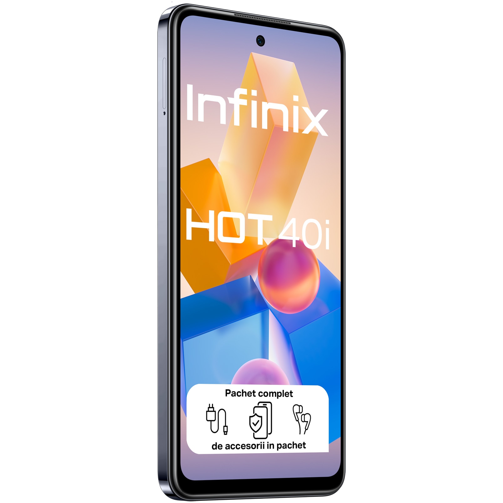 Telefon mobil Infinix HOT 40i, 8GB RAM, 256GB, 4G, Starlit Black