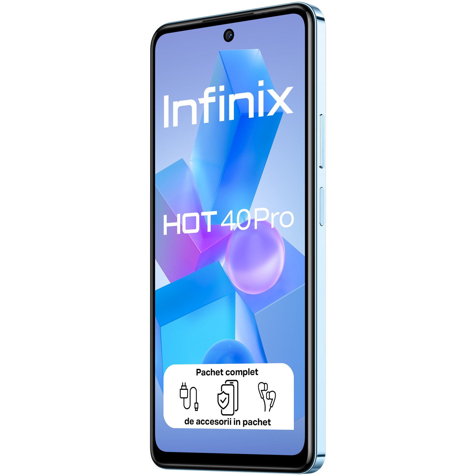 Telefon mobil Infinix HOT 40 Pro, 8GB RAM, 256GB, 4G, Palm Blue