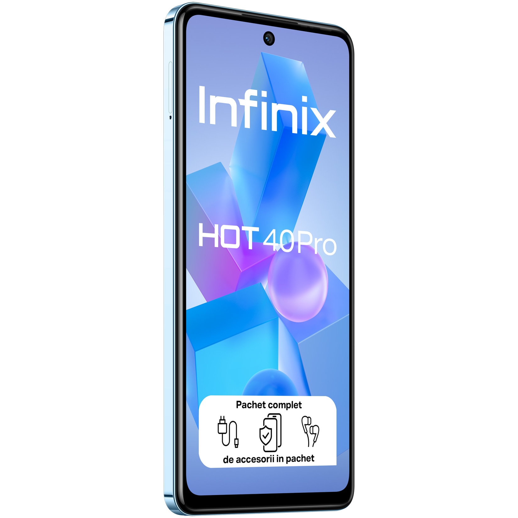 Telefon mobil Infinix HOT 40 Pro, 8GB RAM, 256GB, 4G, Palm Blue