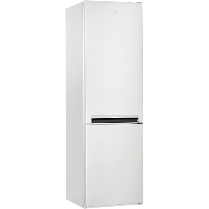 Combina frigorifica Indesit LI9 S2E W 1, 372 l, Low Frost, Flexi Use Box, Silent Cooling, Clasa E, H 201.3 cm, Alb