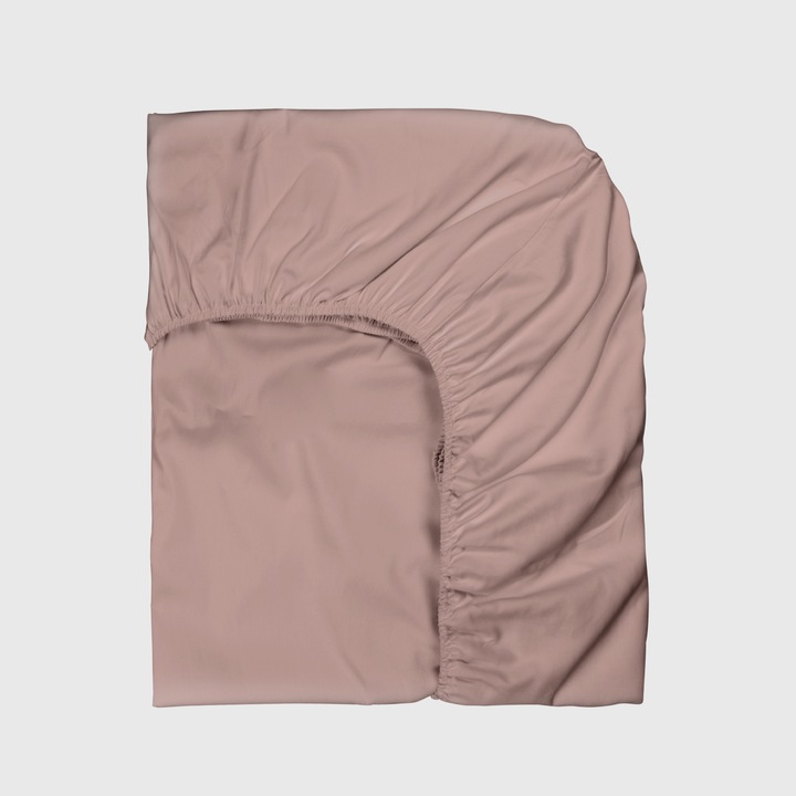 Чаршаф с ластик Dilios, Роуз, 100% Памучен сатен, 140/200/25 см