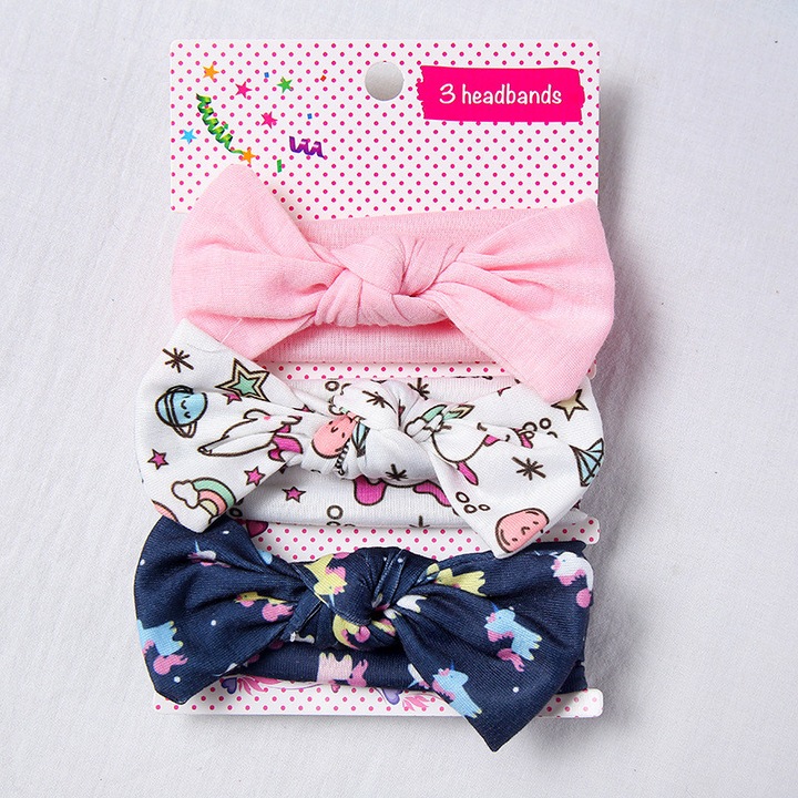 Set de 3 bentite multicolore, dool, roz/alb/bleumarin