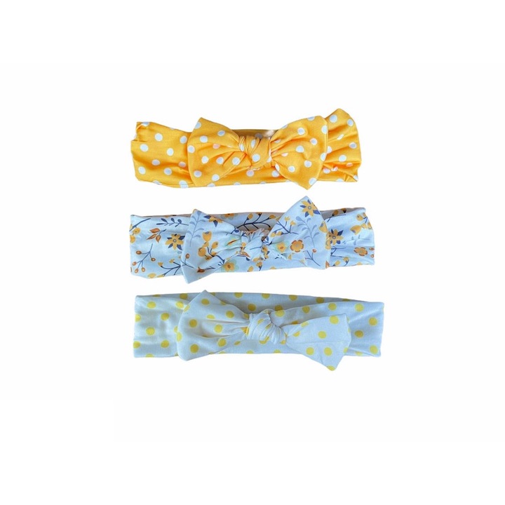 Set de 3 bentite multicolore, dool, galben