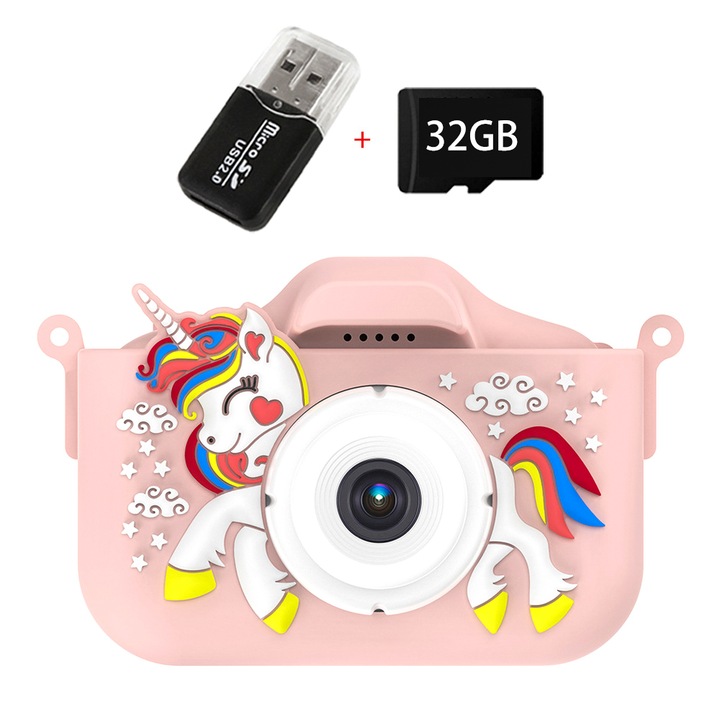 Camera foto copii, Plastic, Multicolor