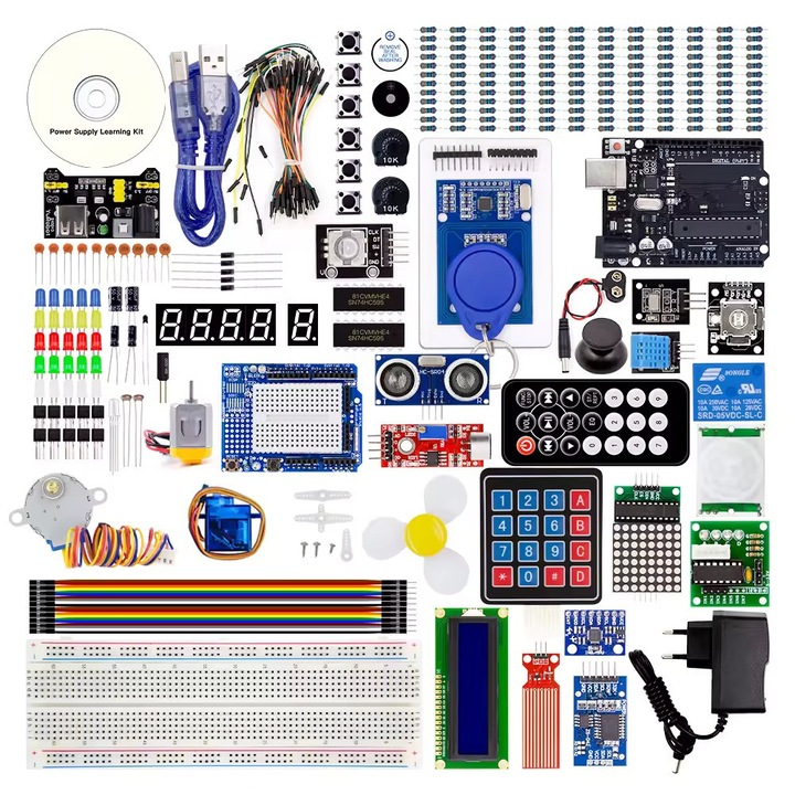 Образователна играчка Tetea, съвместим Arduino IDE комплект с уроци, 32 проекта и 221 компонента