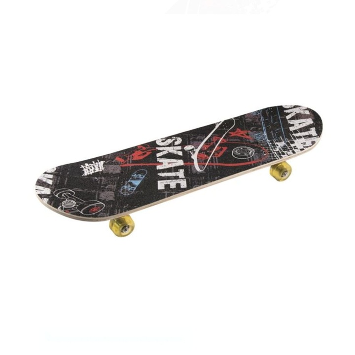 Скейтборд с модели, червено и черно 71x20см