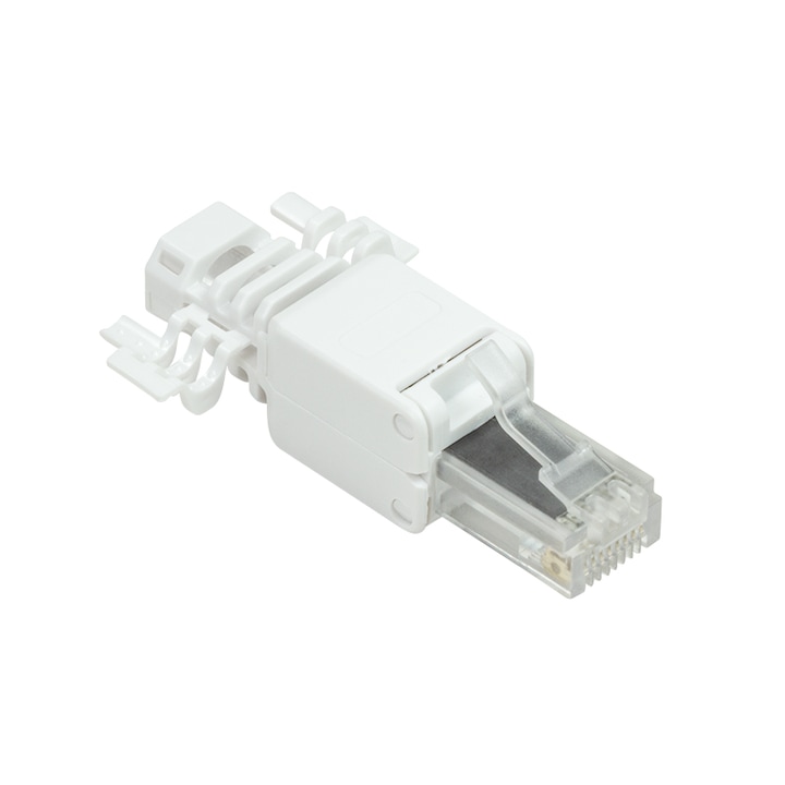 Mufa Logilink RJ45 pt. cablu UTP, Cat.6A, modulara, alb