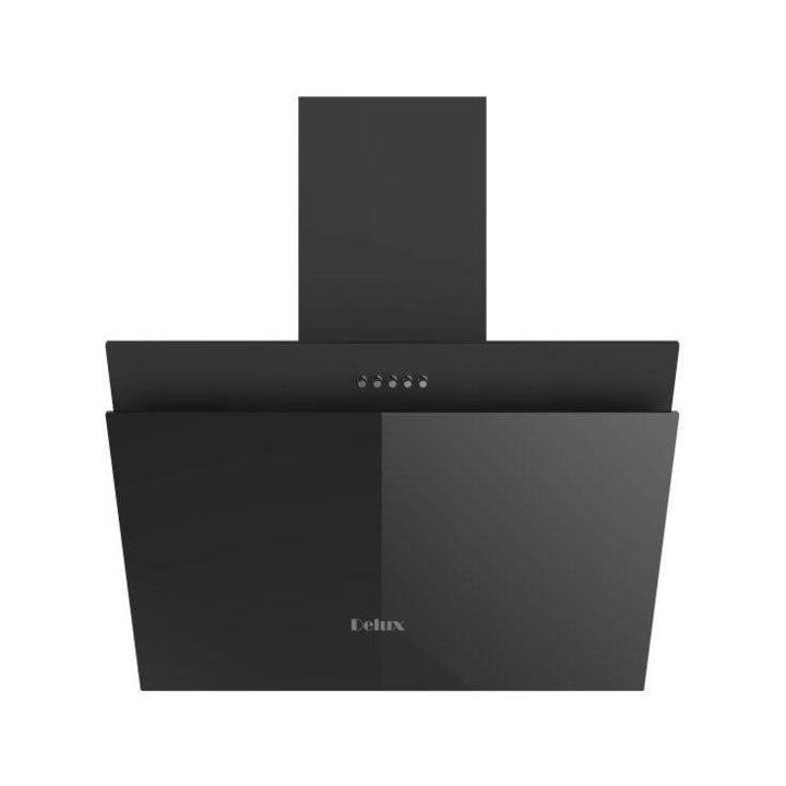 Hota incorporabila DELUX, neagra, 900 m3/h, sticla, butoane