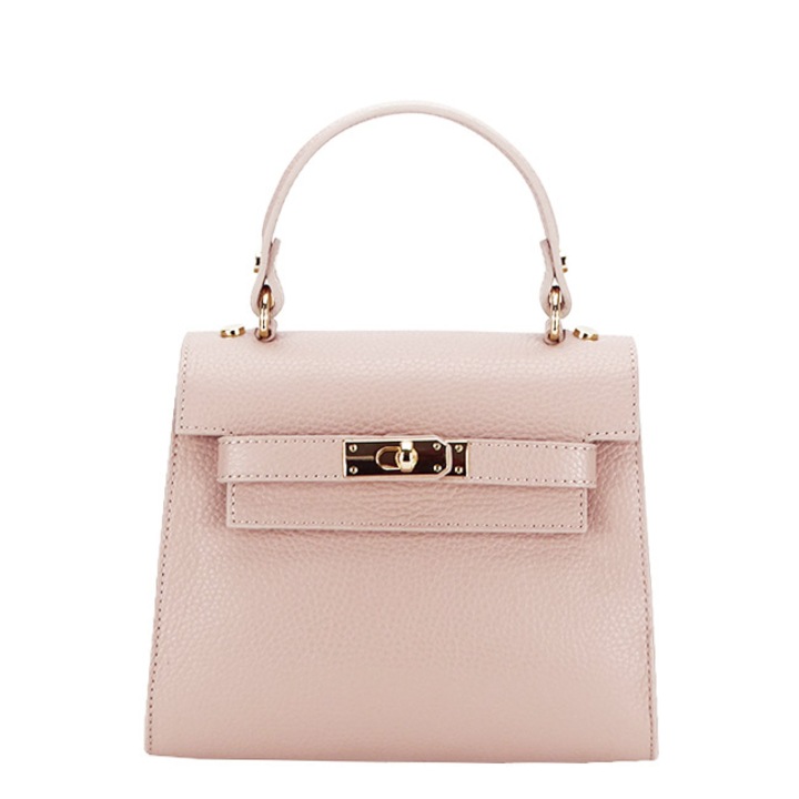 Малка чанта от естествена кожа 8949 121 Светлорозово