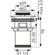 Ventil lavoar click-clack din alama Ferro, 1 1/4", cu preaplin, Crom